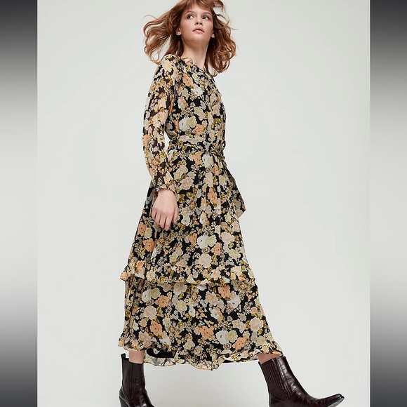Aritzia Little Moon Verbenna Floral Dress Size S - Picture 2 of 11